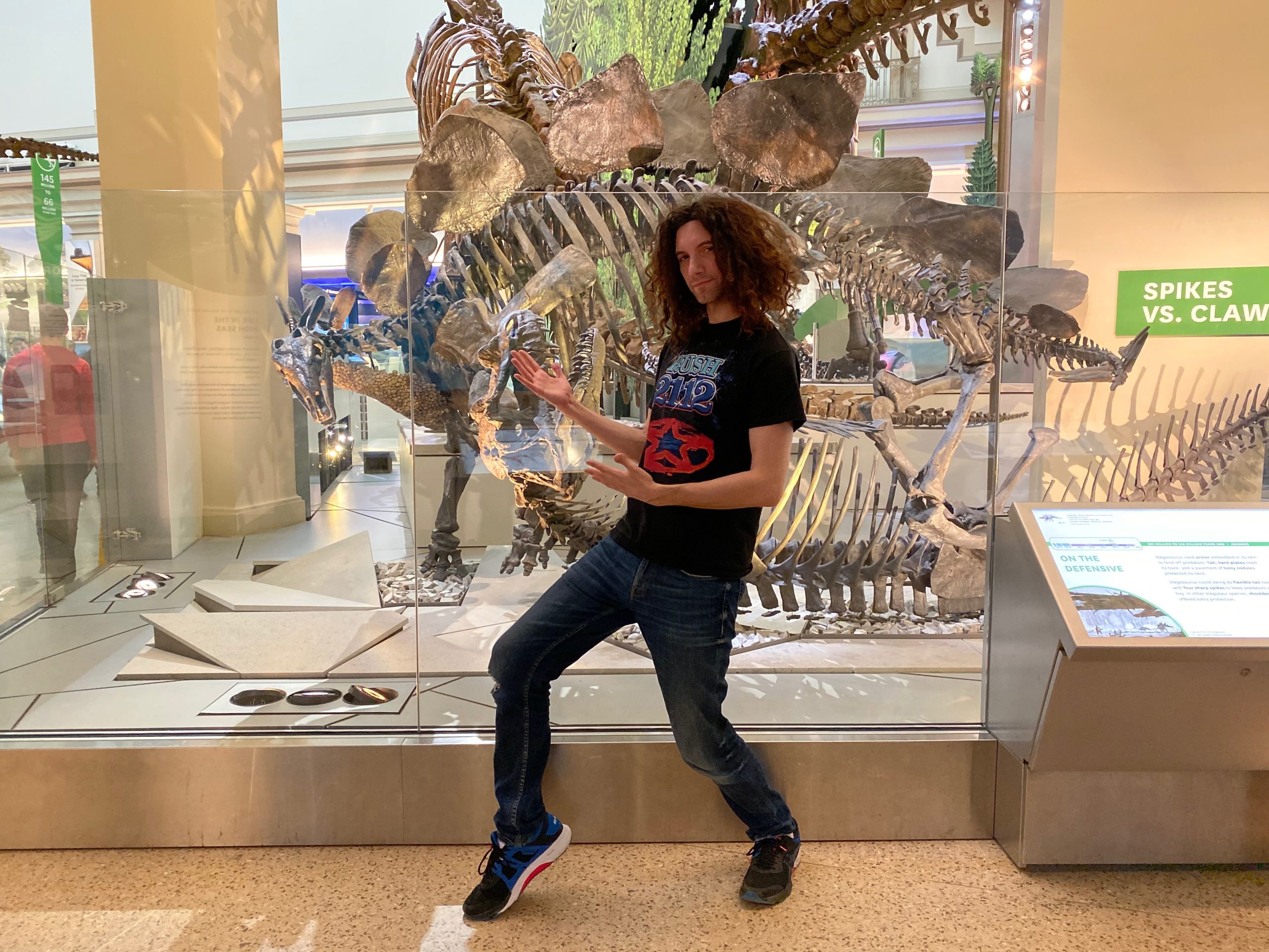 Dan avidan with a Stegosaurus in DC